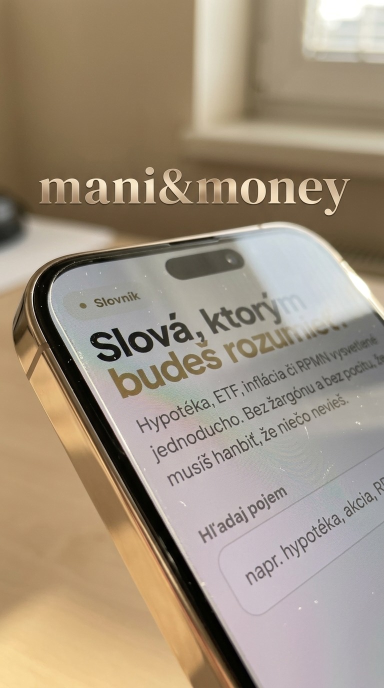 Slovník mani&money na mobile